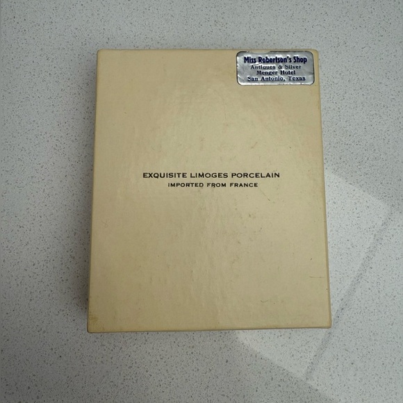 Vintage Limoges Porcelain Hand Painted Brooch and Screwback Earrings Set 1940s - Picture 13 of 15